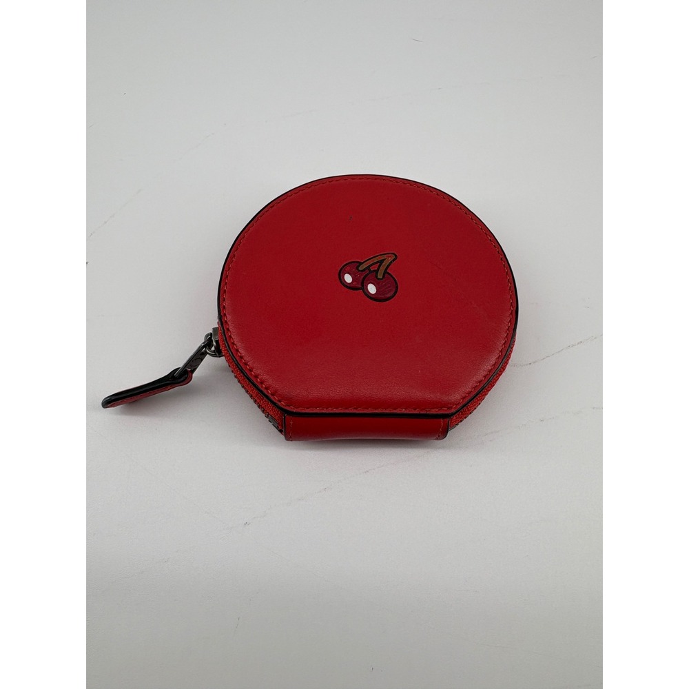 Coach x Pac-Man Limited Edition Cherries Round Coin Case Red F54871